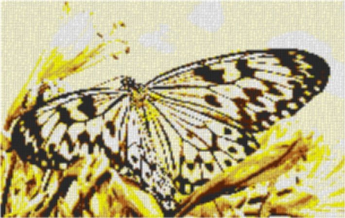 Butterfly2 80x60cm yellow Style als Entwurfdruck